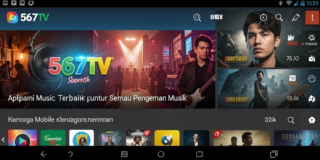 Tampilan menarik dari gameplay 567TV yang menampilkan berbagai lagu.