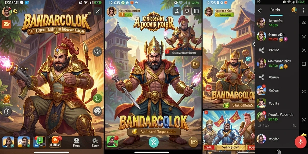Tampilan antarmuka utama BANDARCOLOK yang sederhana dan ramah pengguna.