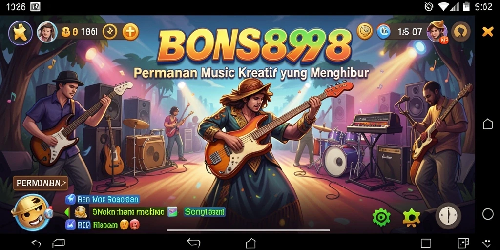 Screenshot gameplay BOS898 yang menunjukkan aksi seru dengan musik.