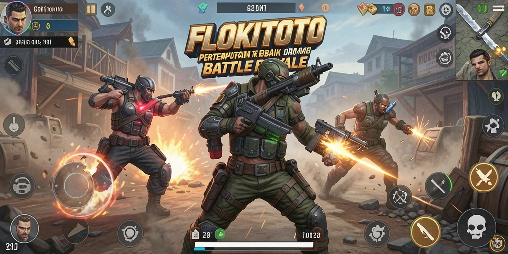 Gameplay seru dan kompetitif di arena Battle Royale FLOKITOTO.