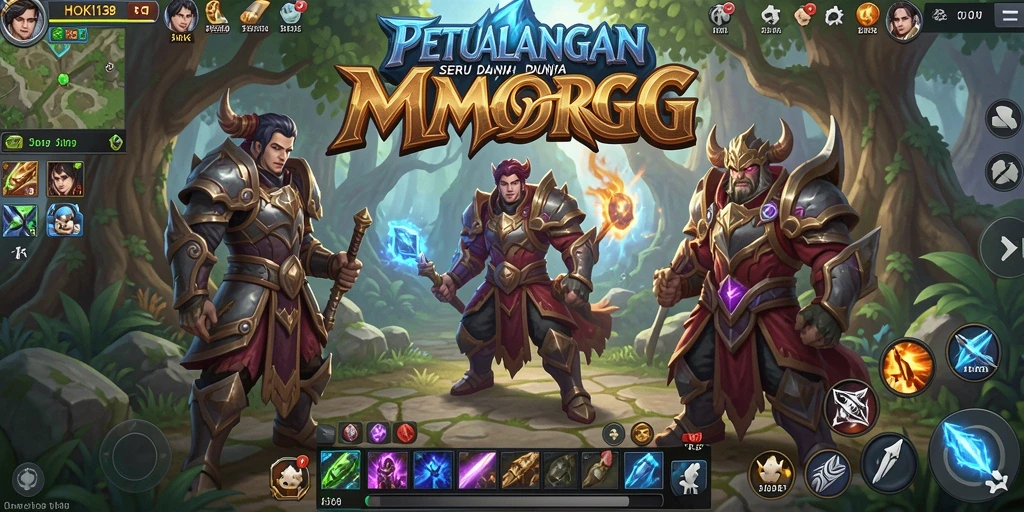 Gameplay HOKI138 yang menampilkan aksi seru di dunia MMORPG.