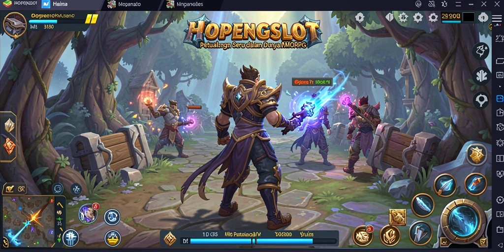 Tangkapan layar gameplay HOPENGSLOT menunjukkan aksi seru di dunia MMORPG.