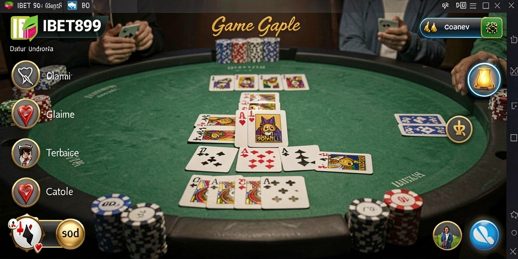 Gameplay seru dalam aplikasi Gaple IBET899 yang menarik.
