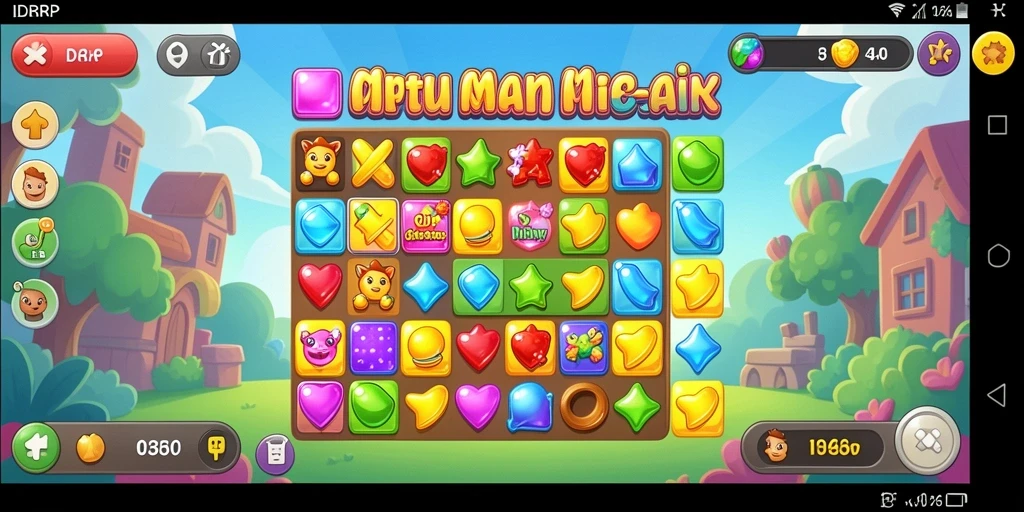 Tampilan gameplay IDRRP yang penuh warna dan seru.