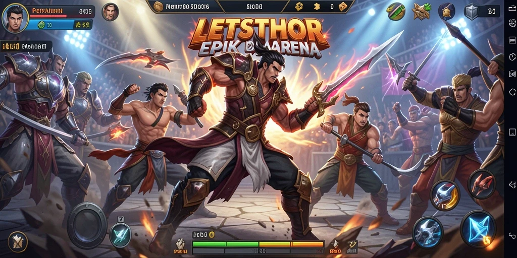 Gameplay seru di LETSTHOR dengan pertarungan yang intens.