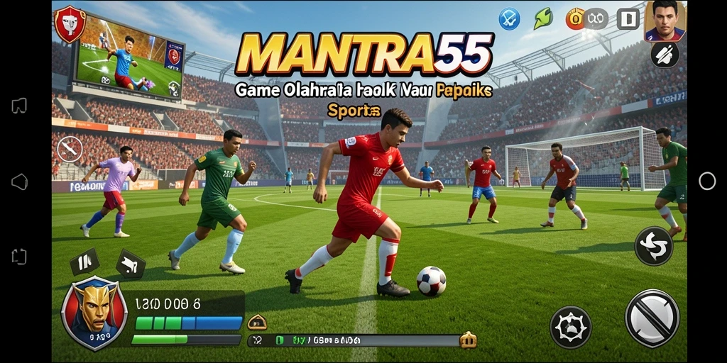 Tampilan gameplay seru dalam MANTRA55 yang melibatkan pemain dalam berbagai olahraga.