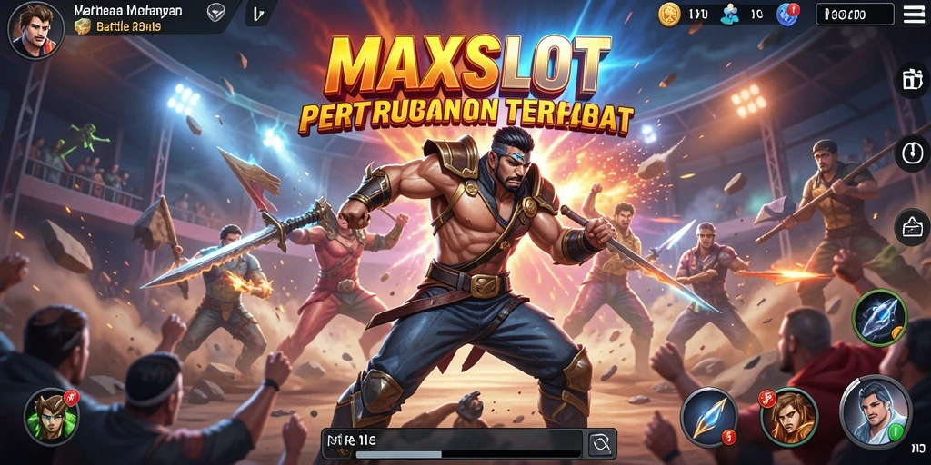 Gameplay intens di arena Battle Royale MAXSLOT yang seru.