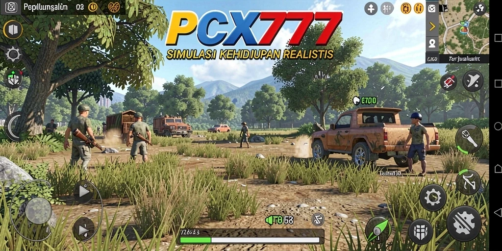 Tampilan gameplay <strong>PCX777</strong> yang menampilkan interaksi karakter yang menarik.