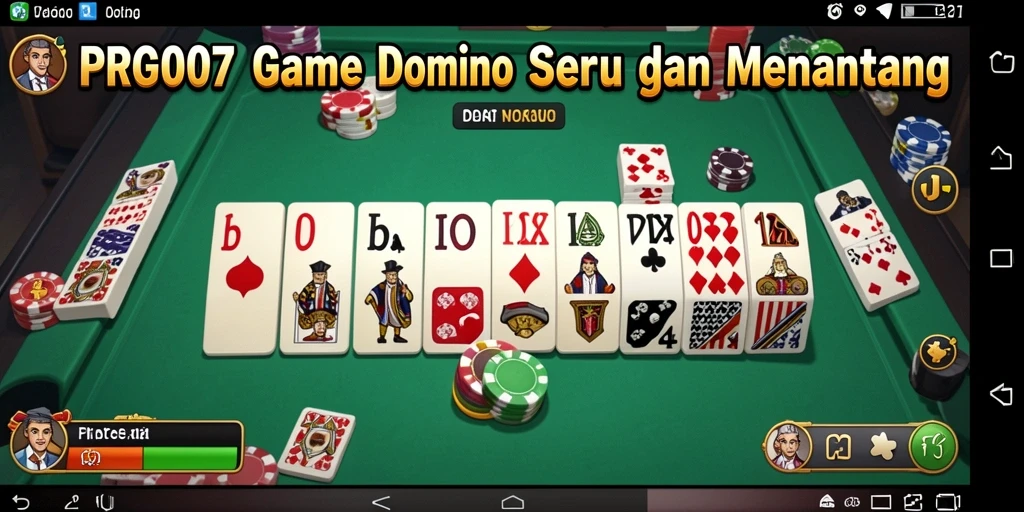 Screenshot utama PRG007 menampilkan gameplay Domino yang seru.