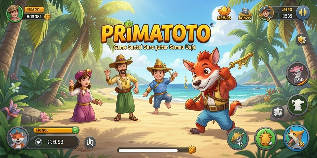 Gameplay <strong>PRIMATOTO</strong> yang penuh warna dan seru.