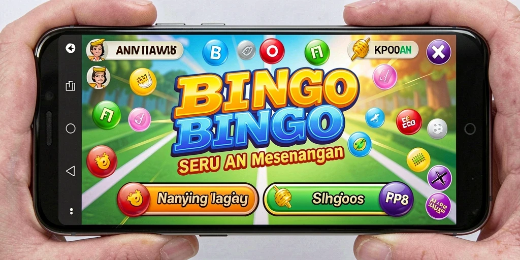 Screenshot gameplay RP8 menampilkan suasana Bingo yang seru.