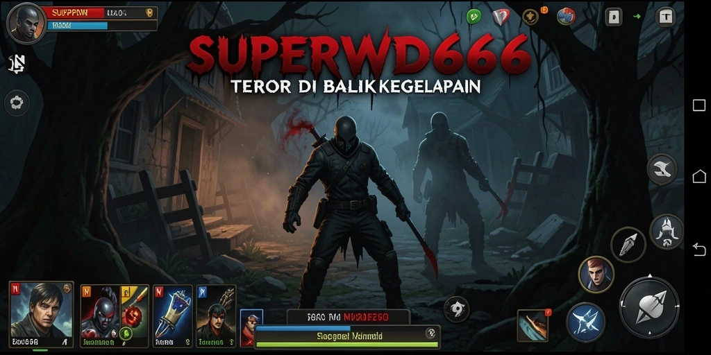 Screenshot gameplay menegangkan dari SUPERWD666 yang memperlihatkan kegelapan dan ketegangan.