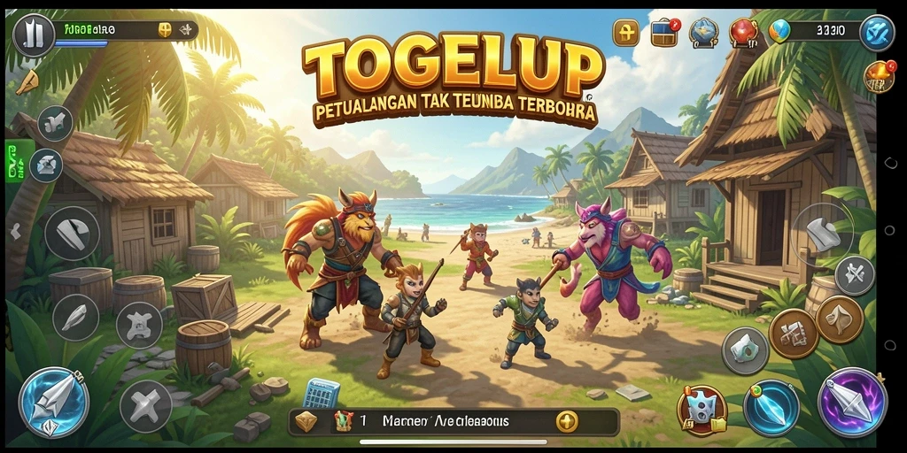 Tampilan menakjubkan dari gameplay TOGELUP dalam dunia terbuka.