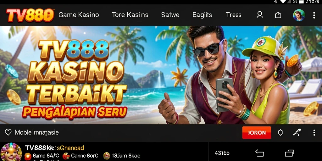 Tampilan gameplay Kasino yang menarik di TV888.