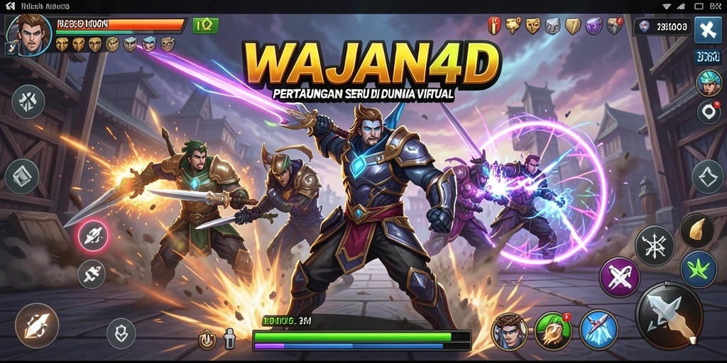 Screenshot WAJAN4D menampilkan aksi pertarungan yang mengesankan.