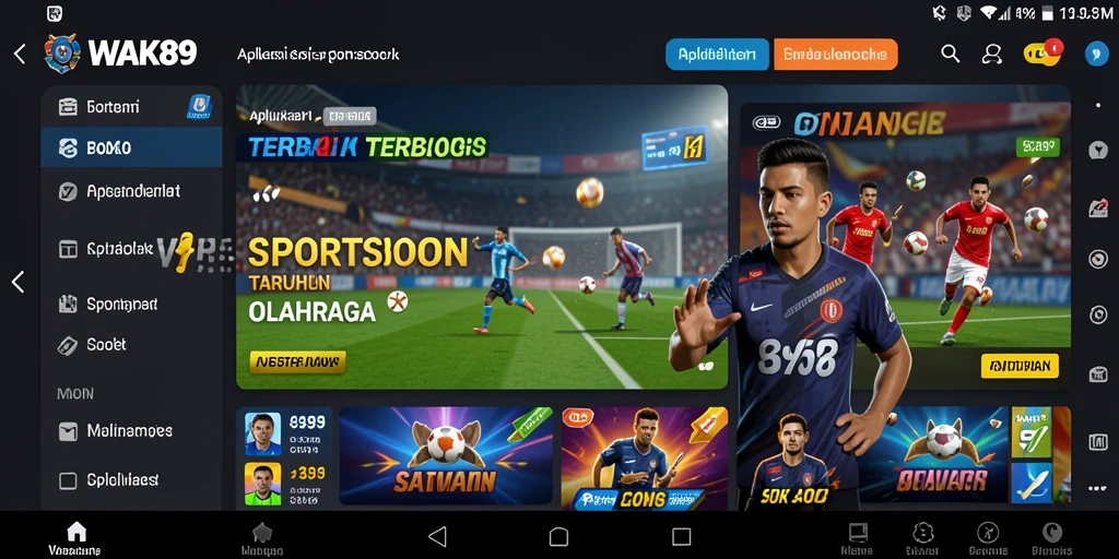Tampilan gameplay menarik dari aplikasi Sportsbook WAK89.